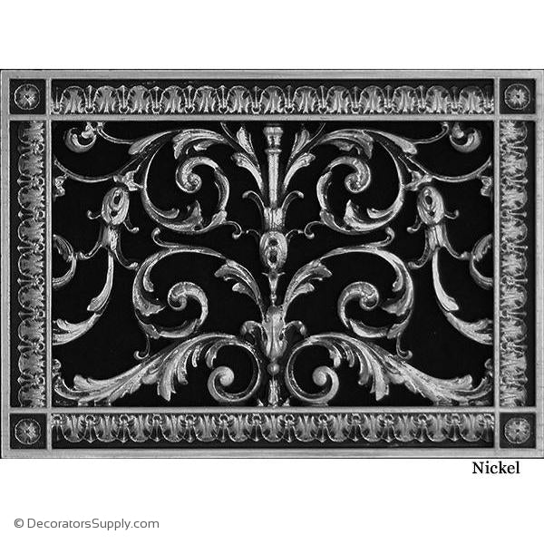 Resin Louis XIV Vent Cover Grille  8" x 12" Duct  10" x 14" Frame