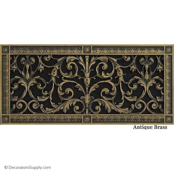 RESIN LOUIS XIV GRILLE - 8 X 20" DUCT, 10 X 22" FRAME