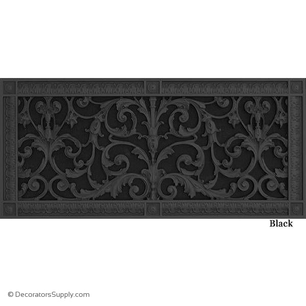 RESIN LOUIS XIV GRILLE - 8 X 20" DUCT, 10 X 22" FRAME