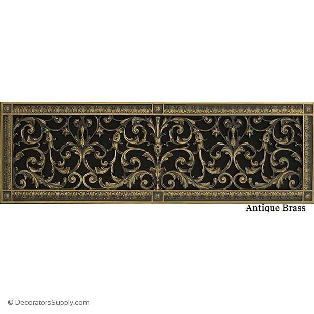 RESIN LOUIS XIV GRILLE 8 X 30" DUCT, 10 X 32" FRAME