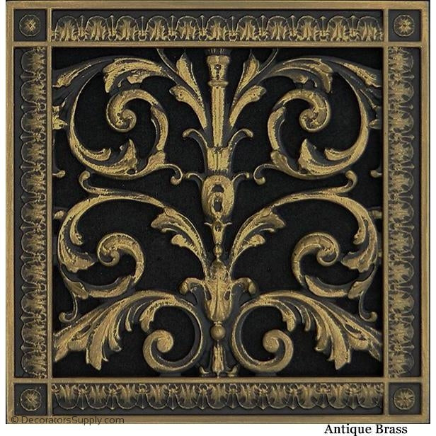 RESIN LOUIS XIV GRILLE - 10X10 DUCT, 12 X 12 FRAME