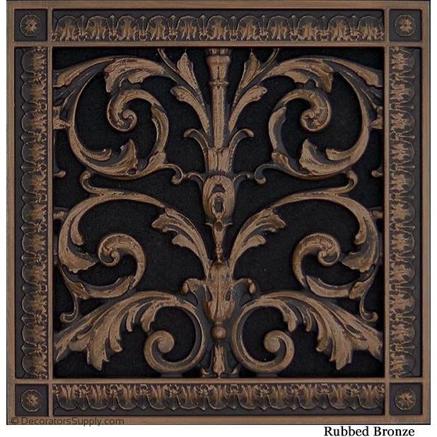 RESIN LOUIS XIV GRILLE - 10X10 DUCT, 12 X 12 FRAME