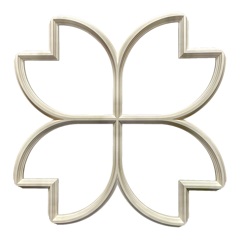 Open Geometric Tracery Plain - 39" Sq - 1 3/4"W  x 1 1/2" H