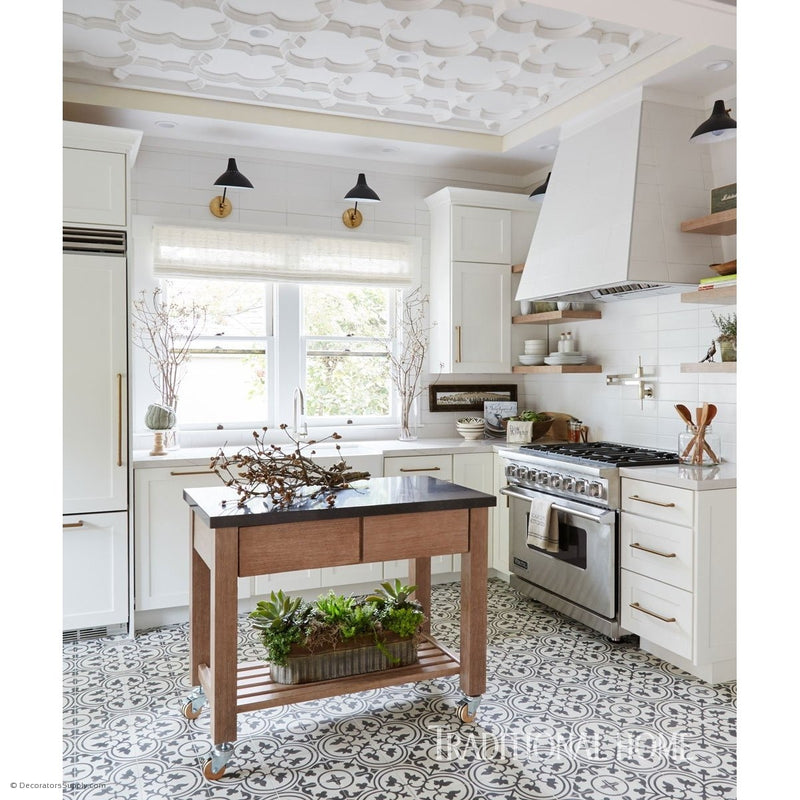 Open Geometric Tracery - 20 5/16" Sq 1 3/4W x 1 1/2" H-geometric-ceiling-designs-Decorators Supply