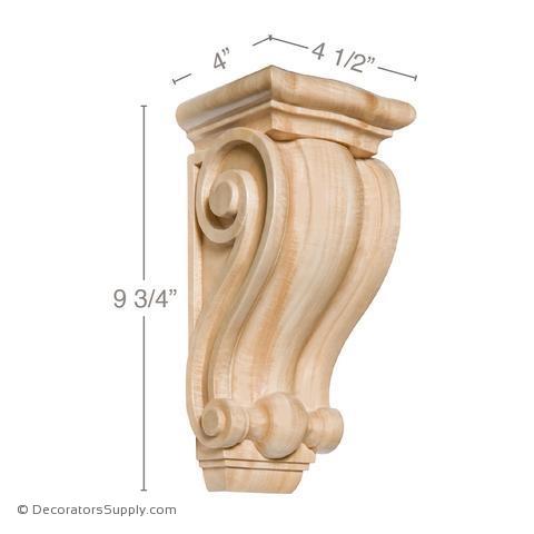 Traditional Wood Corbel - (Cherry, Maple & Lindenwood) - 4 SIZES