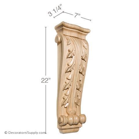 Acanthus Wood Corbel - (Cherry & Maple) - 5 SIZES