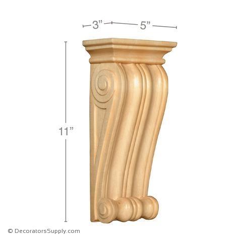 Classic Wood Corbel - (Cherry, Maple & Lindenwood) - 3 SIZES