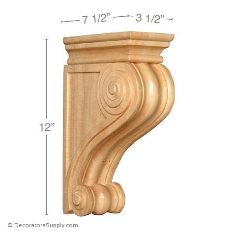 Classic Wood Corbel - (Cherry, Maple & Lindenwood)