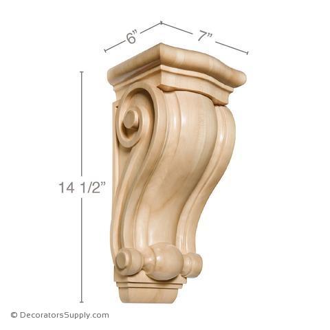Traditional Wood Corbel - (Cherry, Maple & Lindenwood) - 4 SIZES