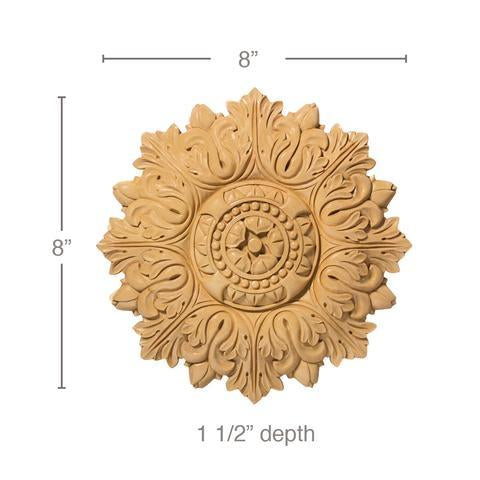Acanthus Medallion Wood - (Lindenwood)