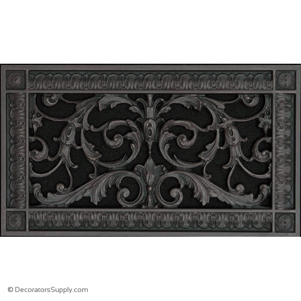 RESIN LOUIS XIV GRILLE - 6X12 DUCT, 8 X 14 FRAME