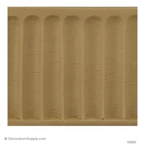Fluted-Colonial 2 3/4H - 1/4Relief - Cast Length 8"-moulding-for-furniture-woodwork-Decorators Supply