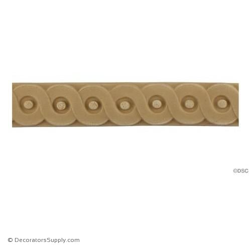 Running Coin - French 1 1/8H - 1/4Relief-moulding-for-furniture-woodwork-Decorators Supply