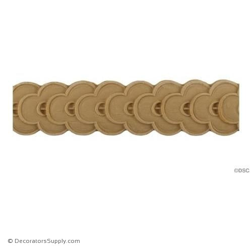 Running Coin - French 1 3/4H - 1/4Relief-moulding-for-furniture-woodwork-Decorators Supply