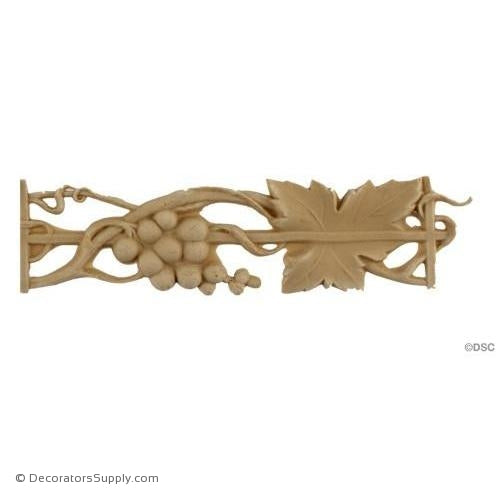 Grape Cluster and Leaf - 1 5/8H - 1/4Relief-moulding-for-furniture-woodwork-Decorators Supply