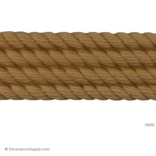 Rope-Spanish 1 5/8H - 1/4Relief-moulding-for-woodwork-furniture-Decorators Supply