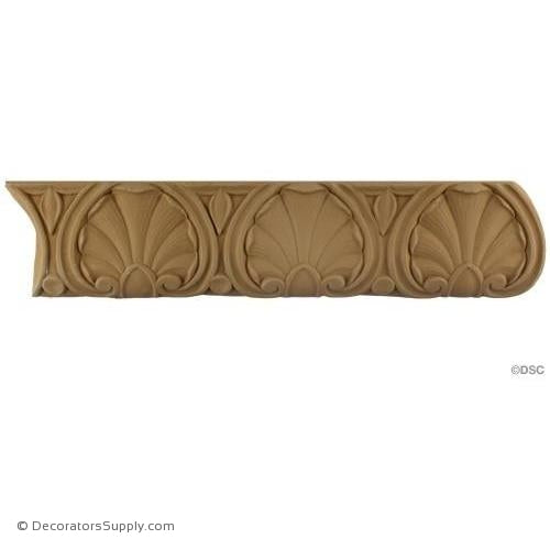 Shell Linear - Roman 4 1/2H - 3/4Relief-woodwork-furniture-lineal-ornament-Decorators Supply