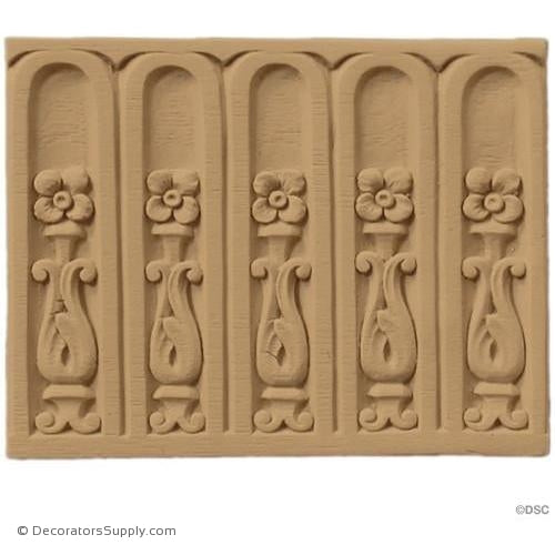 Fluted - French 4H - 1/4Relief-moulding-for-furniture-woodwork-Decorators Supply