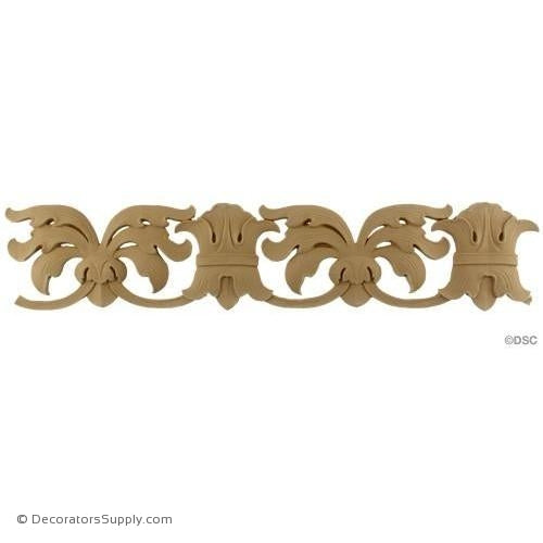 Leaf-Spanish 4H - 1/4Relief-woodwork-furniture-lineal-ornament-Decorators Supply