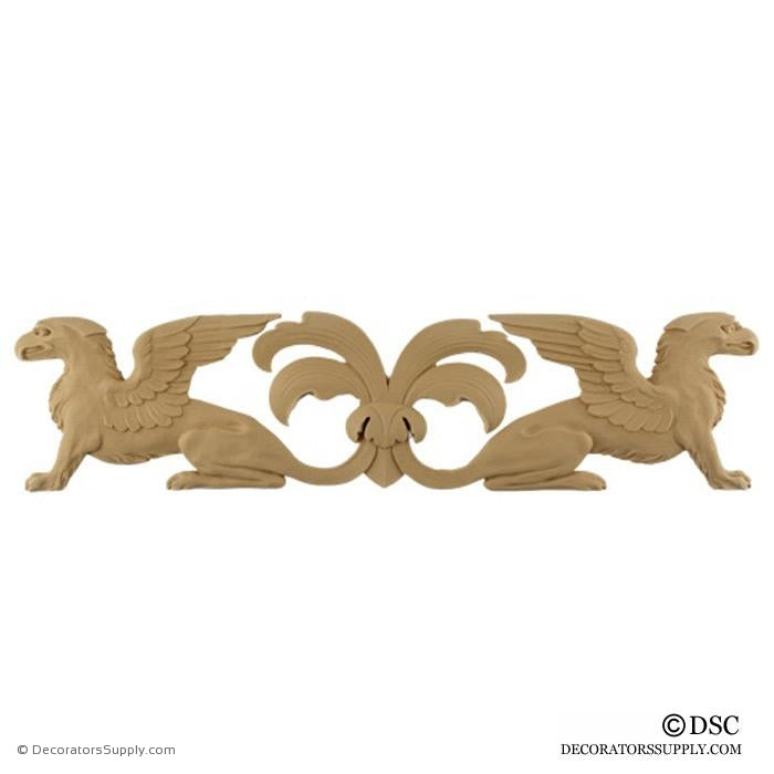 Decorative Griffin Applique for Wood - 17 1/2" Wide 4 High - Decorators Supply