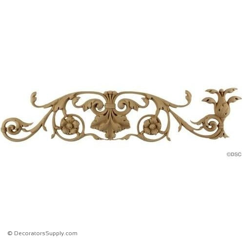 Acanthus and Scroll Linear - Italian 3 1/4H - 1/2Relief-lineal-pattern-for-woodwork-furniture-Decorators Supply