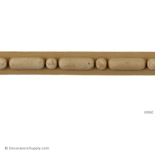 Bead and Barrel-Italian 1/2H - 5/16Relief-furniture-woodwork-molding-Decorators Supply
