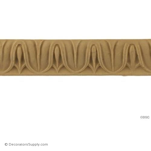 Lambs Tongue-Roman 1H - 5/8Relief-moulding-furniture-woodwork-Decorators Supply