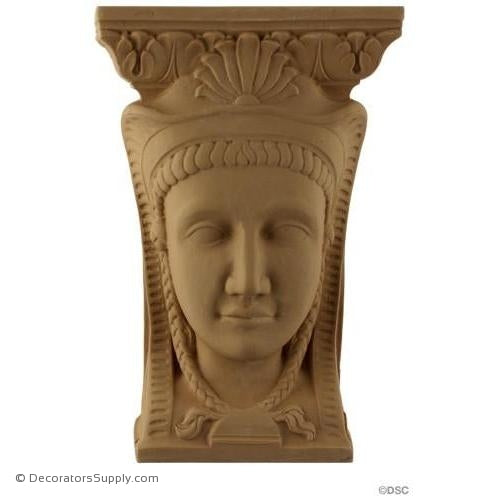Egyptian Face - 5 3/4H X 4W - 1 1/8Relief-historic-carving-library-victorian-styles-Decorators Supply