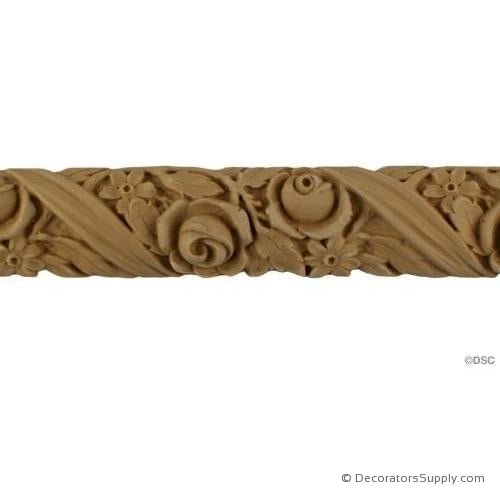 Rose Linear - Fr. Ren. Ft. 1 3/4H - 5/8Relief-moulding-for-furniture-woodwork-Decorators Supply