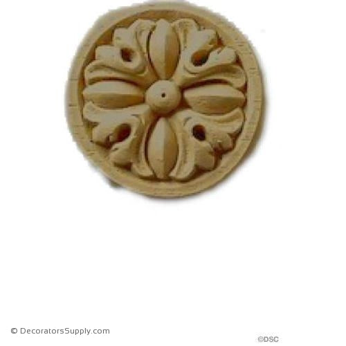 Rosette - Circle - 3/4 Diameter-woodwork-furniture-ornaments-Decorators Supply