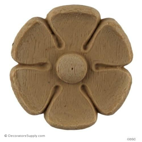 Rosette - Circle-Classic - 1 5/8Diameter - 3/16Relief-woodwork-furniture-ornaments-Decorators Supply
