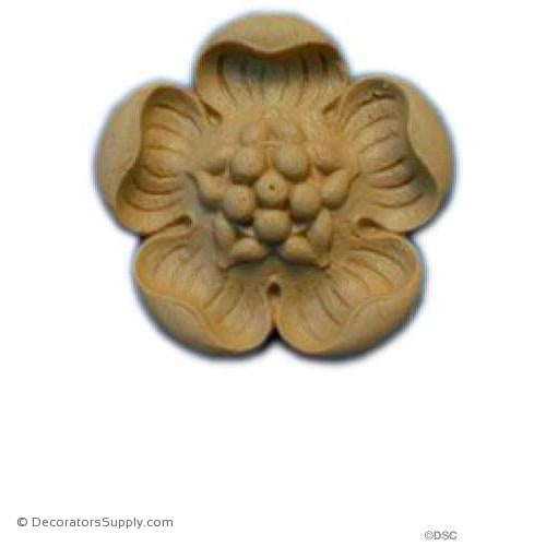 Rosette - Circle - Ren. - 1 7/8" Diameter - 5/16" Relief-woodwork-furniture-ornaments-Decorators Supply
