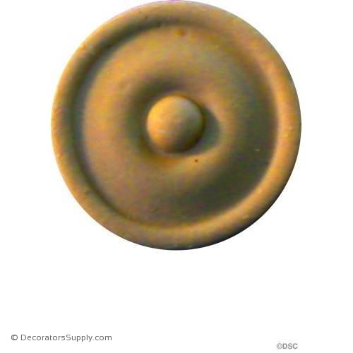 Rosette - Circle-Modern - 1Diameter - 1/8Relief-woodwork-furniture-ornaments-Decorators Supply