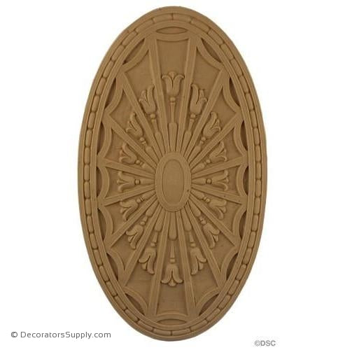 Rosette - Oval-Colonial 10H X 7  1/8W - 1/4Relief