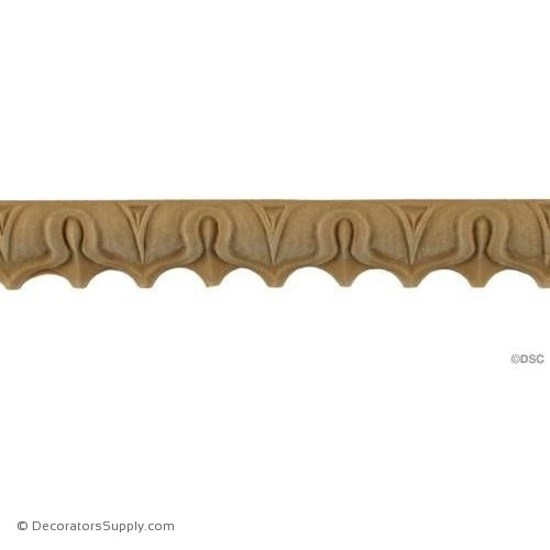 Lambs Tongue-Roman 3/4H - 1/4Relief-moulding-furniture-woodwork-Decorators Supply