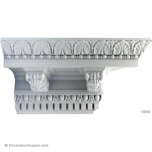Plaster Crown-Roman-7 3/4 X 7 3/4 Drop-7 1/2" Repeat-Decorators Supply