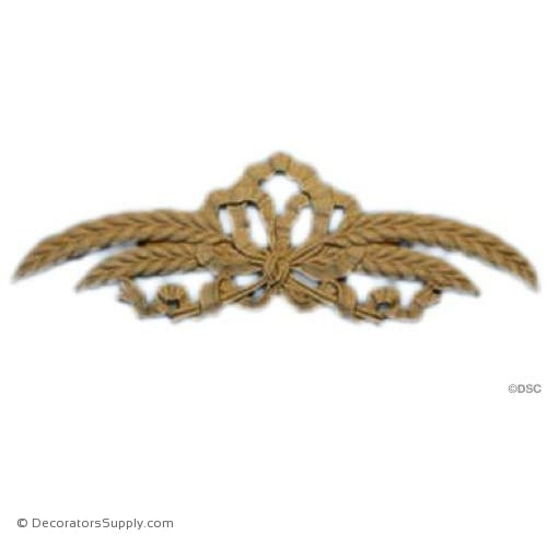 Wheat and Ribbon Cartouche-ornaments-for-woodwork-furniture-Decorators Supply