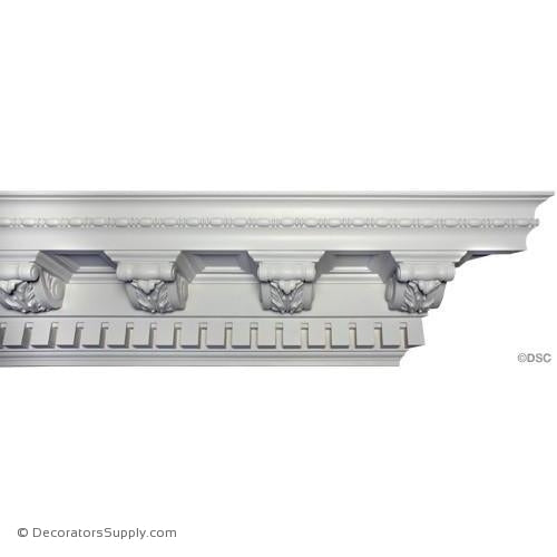 Plaster Crown-Colonial-9 1/2" Proj x 10" Drop-9 5/8" Repeat-Decorators Supply