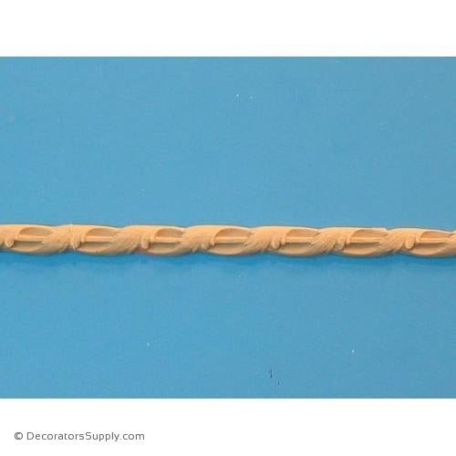 Twisted Ribbon Rope 3/8 High 0.1875 Relief-moulding-for-woodwork-furniture-Decorators Supply