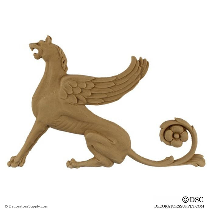 Decorative Griffin Applique for Wood 6 1/4 High 9 Wide - Decorators Supply