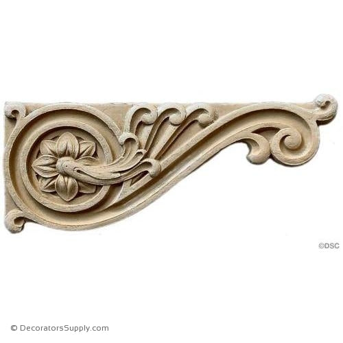 Stair Brackets-Roman 3 3/4H X 9 1/2W - 7/16Relief-for-stairs-woodwork-furniture-Decorators Supply