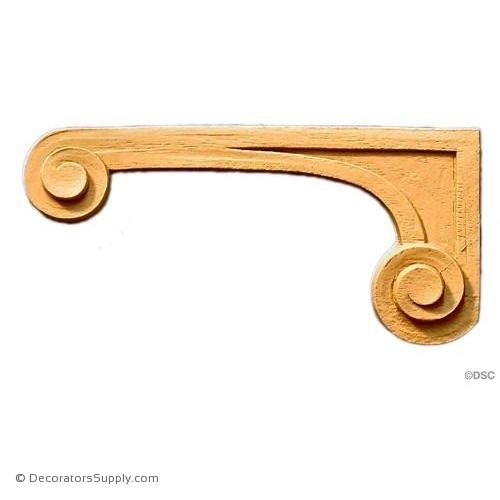 Stair Brackets-French 5 1/2H X 2 5/8W - 1/4Relief-for-stairs-woodwork-furniture-Decorators Supply