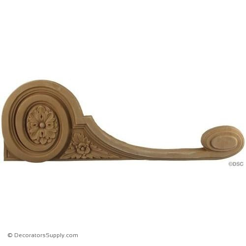 Stair Brackets-French 19 1/4H X 6 1/2W - 3/4Relief-for-stairs-woodwork-furniture-Decorators Supply