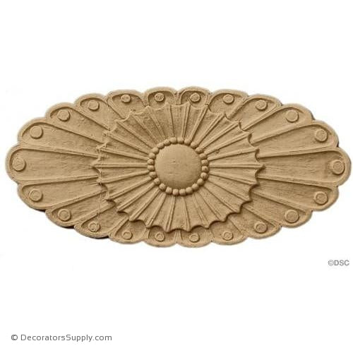 Rosette - Oval    7   3/4 High 3   3/4 Wide 1/4 Relief