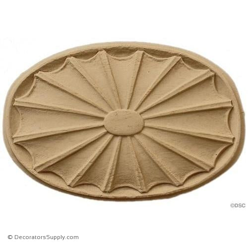 Rosette - Oval    7   1/2 High 4   3/8 Wide 1/2 Relief