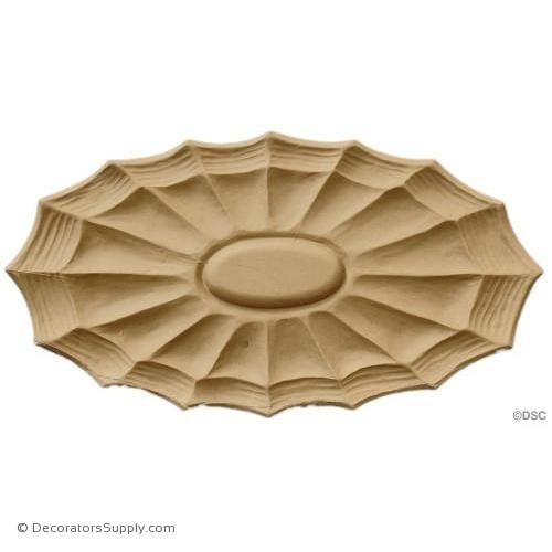 Rosette - Oval    11   1/4 High 6 Wide 1/2 Relief