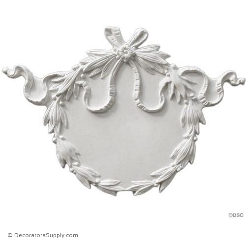 Plaster WreathEmpire17" X 11 1/2"3/4" Relief-Hand-cast-ceiling-ornaments-Decorators Supply