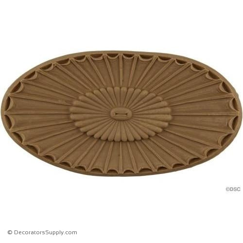 Rosette - Oval    17 High 3   7/8 Wide 1/4 Relief