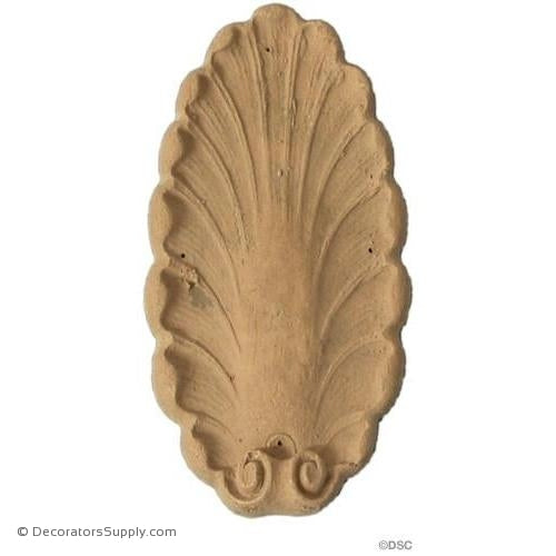 Shell 3 7/8 High 2 Wide 1/4 Relief-ornaments-for-woodwork-furniture-Decorators Supply