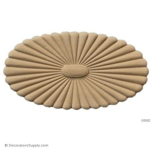 Rosette - Oval    5   3/8 High 3 Wide 1/4 Relief